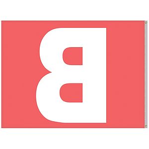 6' x 8' Nylon One Letter School Spirit Flags