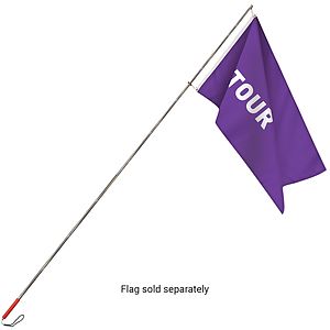 Handheld Telescopic Flagpole - Solid Red Handle