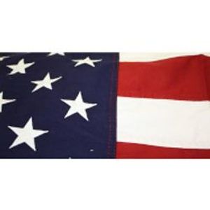 8' Gold Inground Economy Aluminum Display Pole w/ 3' x 5' Printed US Flag