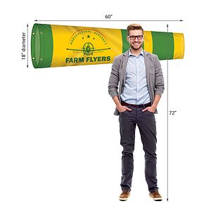 18" x 60" Custom Digitally Printed Knitted Polyester Windsocks