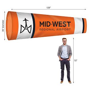 36" x 120" Custom Digitally Printed Knitted Polyester Windsocks