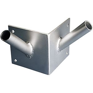 9' Double Corner Set Wall Mounted Flagpole with Bracket