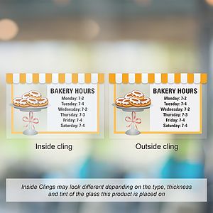 8" x 12" Inside Window Static Cling