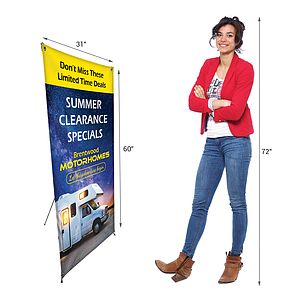 60" x 31" Economy X-Banner Kit