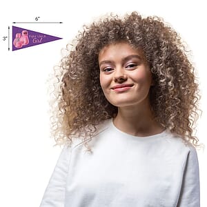 3" x 6" Custom Printed Mini Magnetic Felt Pennant