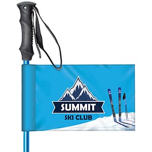 9" X 6" Double Sided Rectangle Ski Pole Flag