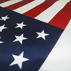 10' Silver Inground Economy Aluminum Display Pole w/ 3' x 5' Printed US Flag