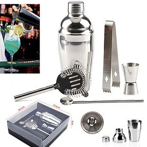 Stainless Steel Cocktail Shaker Set – 5 Piece