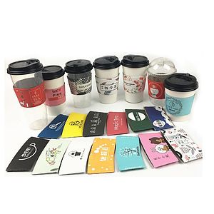 Hot Beverage Disposable White Paper Coffee Cup Sleeve