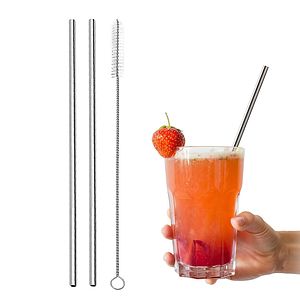 Straight Steel Straw/Brush