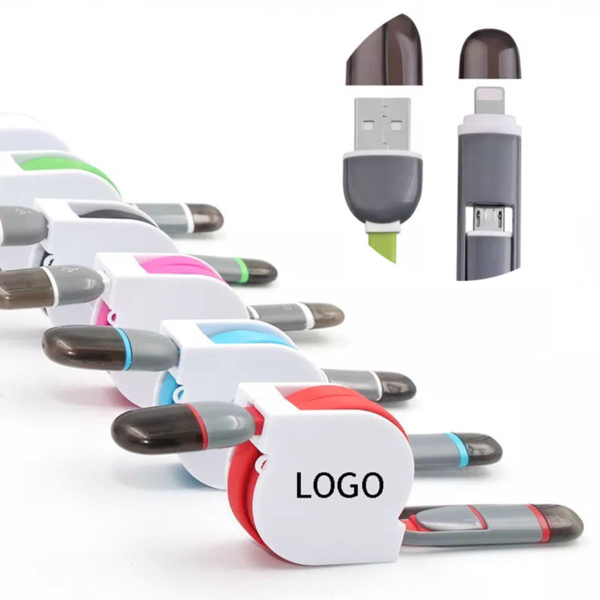 2 in 1 Phone Charging Data Line