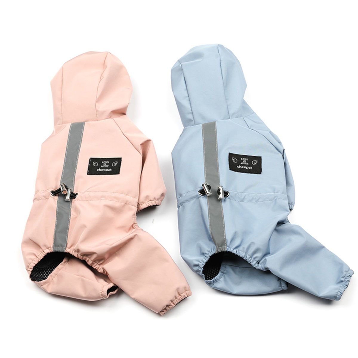 Traceable waterproof dog reflective raincoat