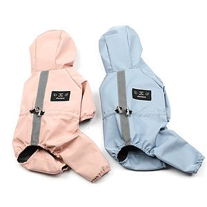 Traceable waterproof dog reflective raincoat