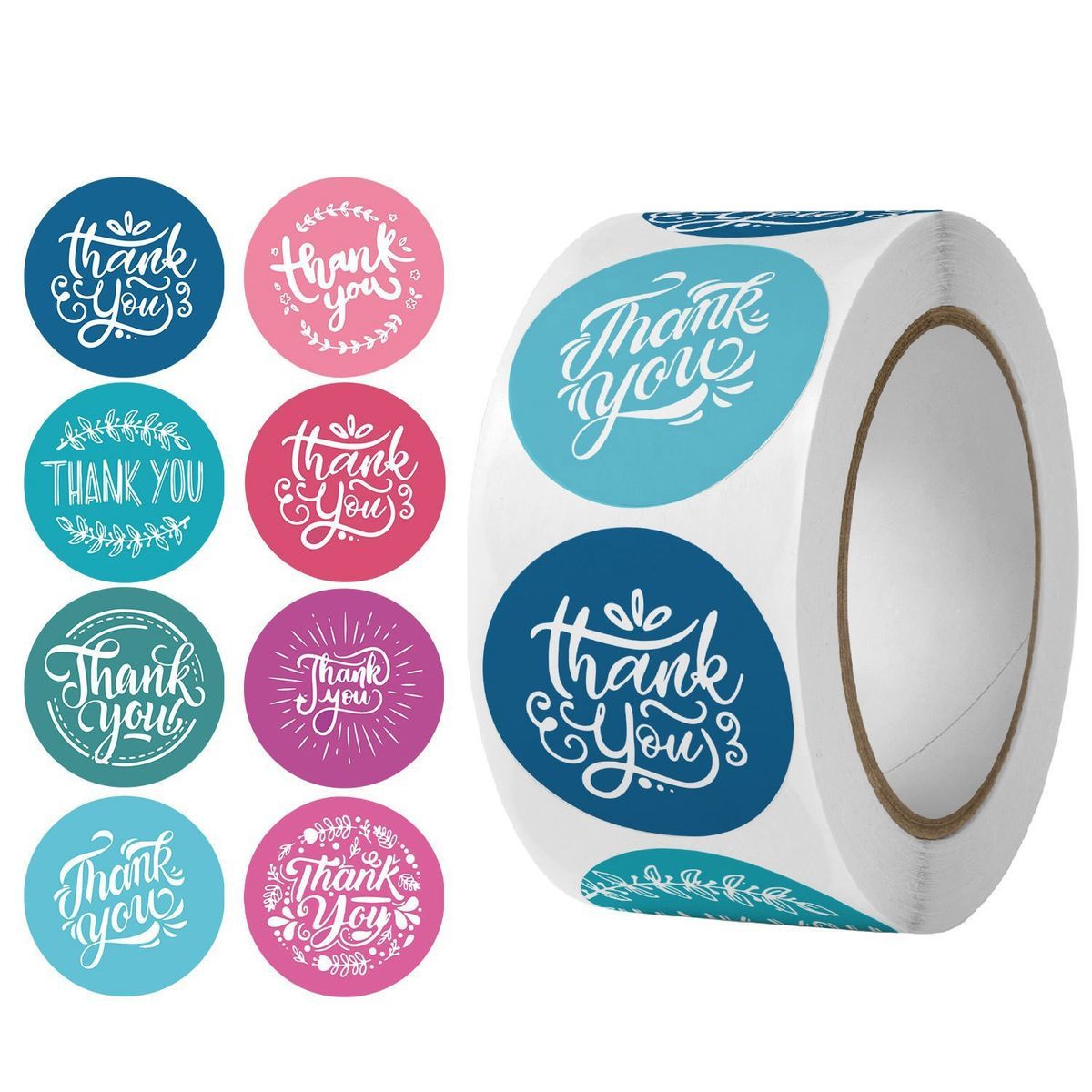 500pcs Round Thank-you Stickers