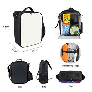 Kids Oxford Insulated Lunch Bag With Shoulder Strap