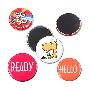 Metal Button Fridge Magnet