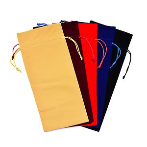 Velvet Drawstring Wine Bottle Bag