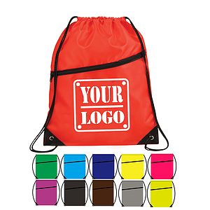 Zipper Pocket Cinch Bag