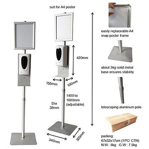 Automatic Hand Sanitizer Dispenser with StandPoster Board