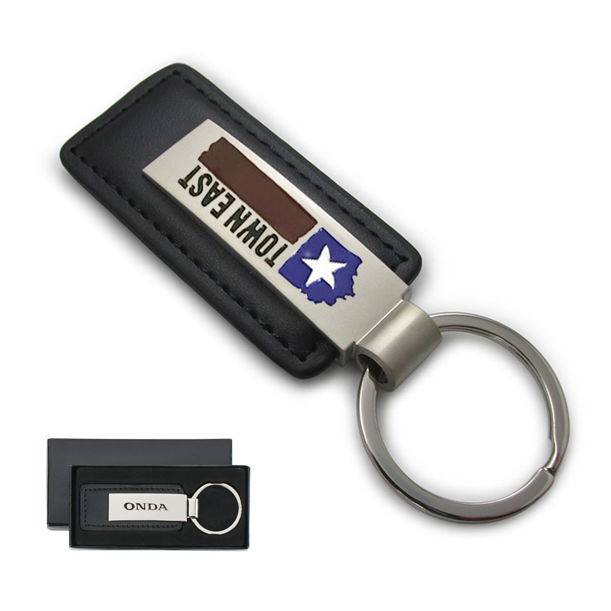 Etched Color Fill Car Key Fob