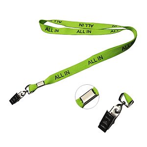 34 Neck Lanyard w Bulldog clip  Metal Crimp