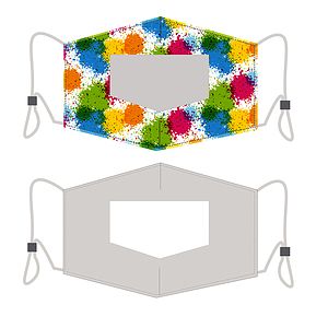 Full Color Face Mask with Clear Window