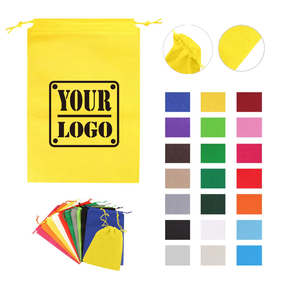 9-78 Non-woven Drawstring Pouch