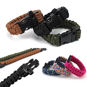 Paracord Bracelet with Emergency Whistle