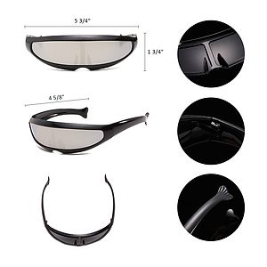 Futuristic Narrow Cyclops Sunglasses