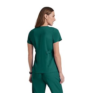 Grey's Anatomy Classic - Women's Two-Pocket Mock Wrap Riley Scrub Top
