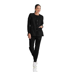 Grey's Anatomy - Classic - Women's Four-Pocket Snap Front Jamie Warm Up Scrub Jacket