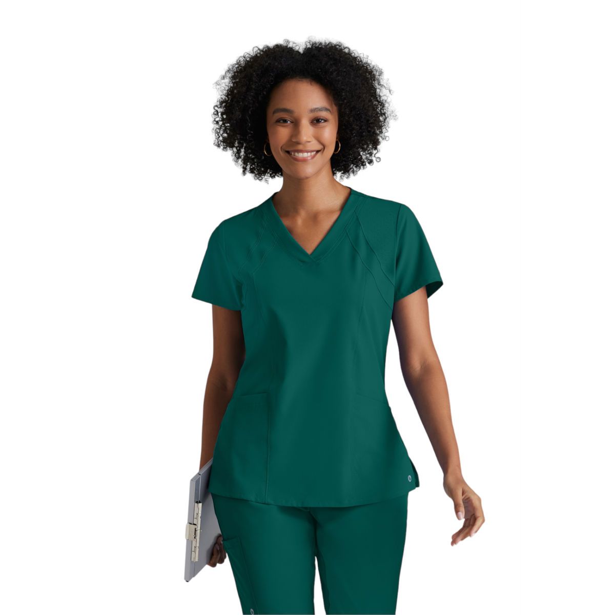 Barco One - Women's Four-Pocket V-Neck Racer Scrub Top