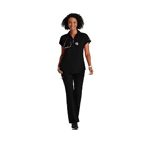 Barco One Performance Knit - Women's Two-Pocket Zip-Neck Engage Scrub Top
