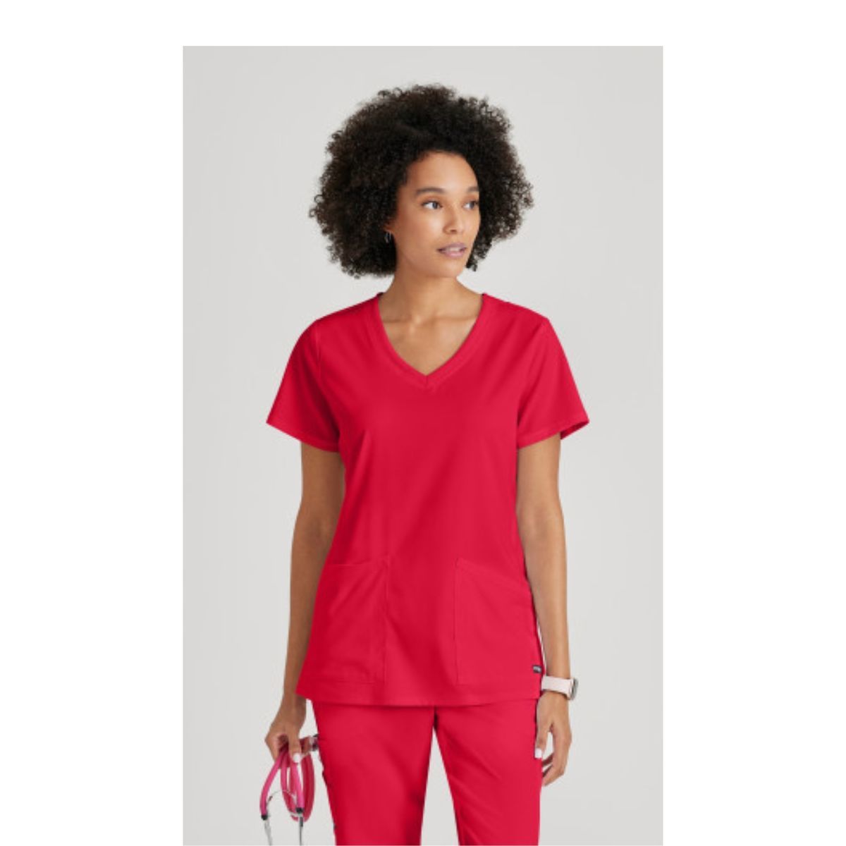 Grey's Anatomy Spandex Stretch - Women's Three-Pocket V-Neck Serena Scrub Top
