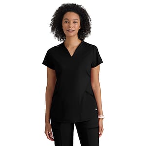 Grey's Anatomy Knit Stretch - Women's Two-Pocket V-Neck Define Scrub Top