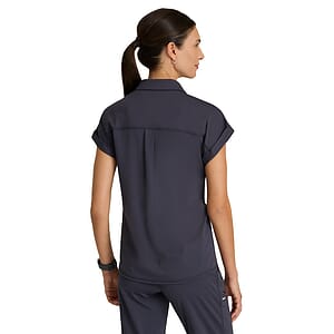 Grey's Anatomy Knit Stretch - Women's One-Pocket Snap Placket Renew Scrub Top