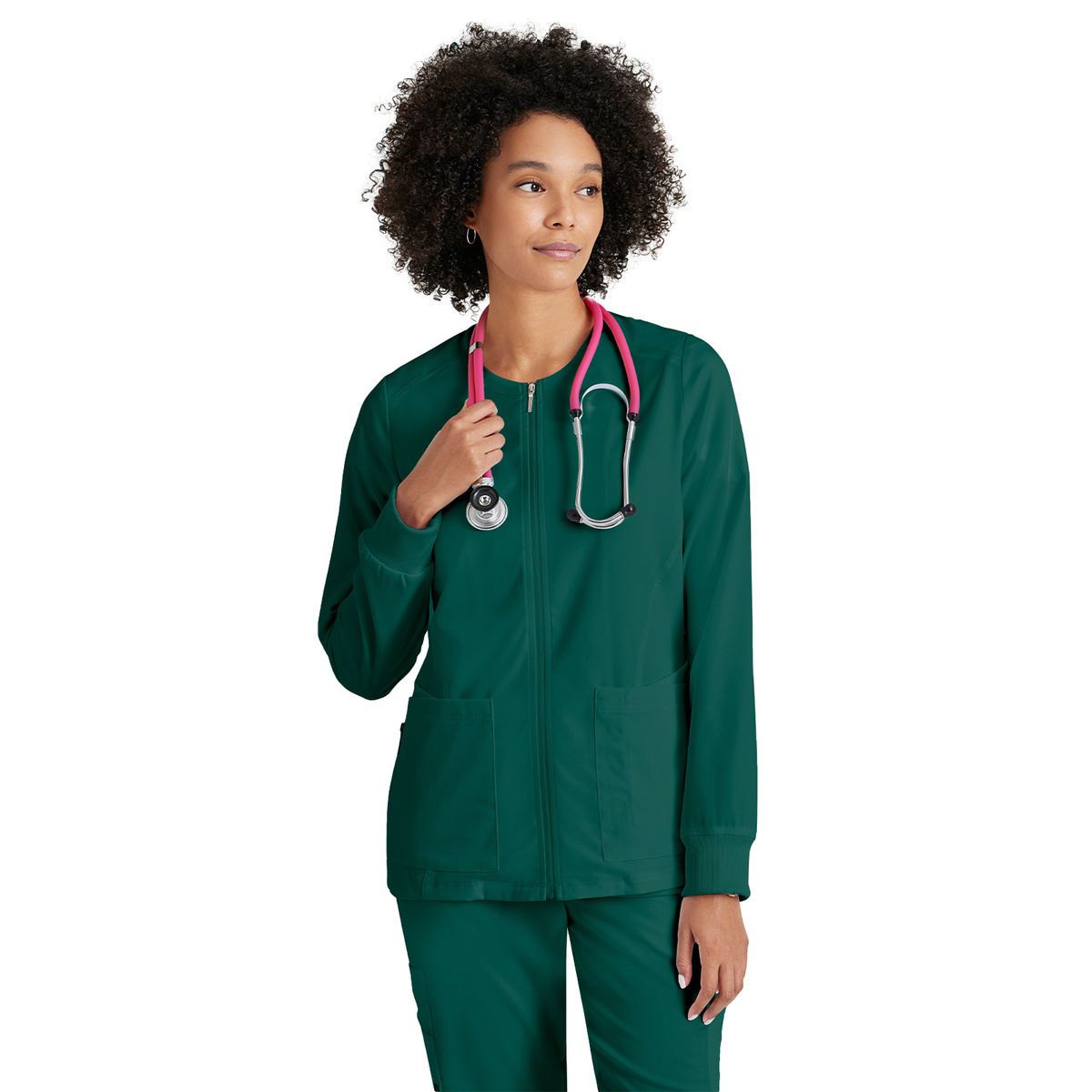 Grey's Anatomy Spandex Stretch - Women's Five-Pocket Gianna Warm-Up Scrub Jacket