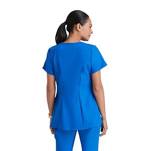 Grey's Anatomy Classic - Women's Two-Pocket Mock Wrap Lilah Maternity Scrub Top
