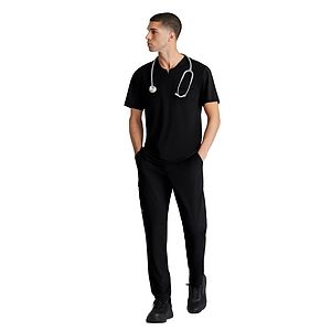 Skechers Slip-Ins - Men's One-Pocket Curved Neck Flex Scrub Top