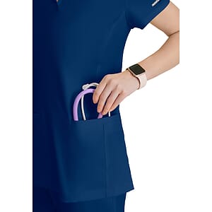 Skechers - Women's Two-Pocket Placket V-Neck Coast Scrub Top