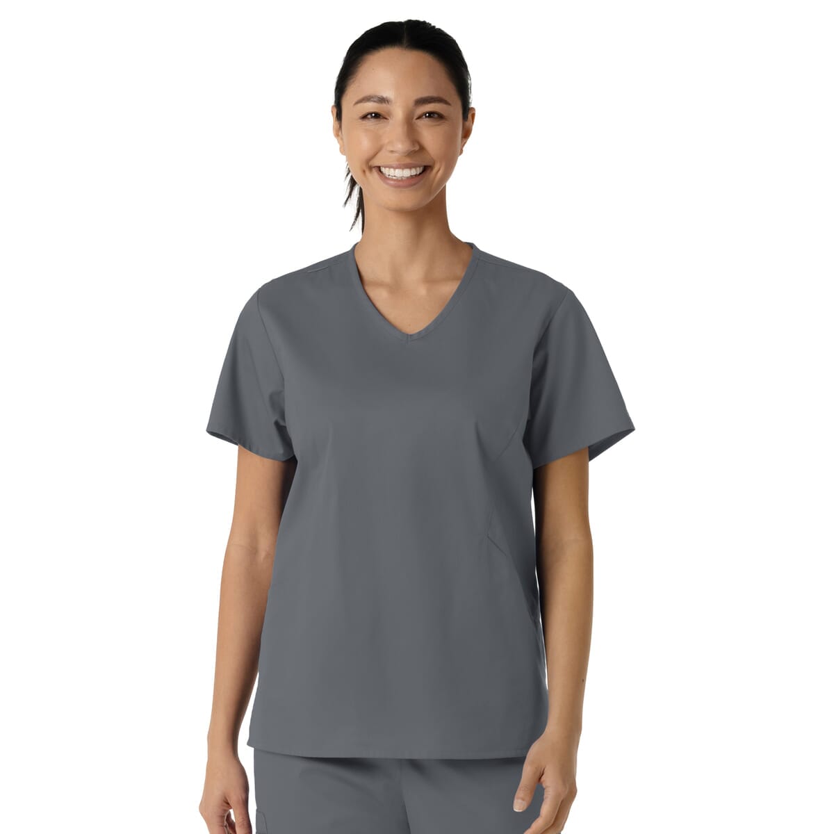 Wink - WORK - Women's Three-Pocket Curved V-Neck Top
