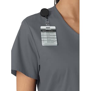 Wink - WORK - Women's Three-Pocket Curved V-Neck Top