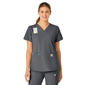 Carhartt Scrubs - Force Essentials - Women's Five-Pocket Modern Fit V-Neck Top