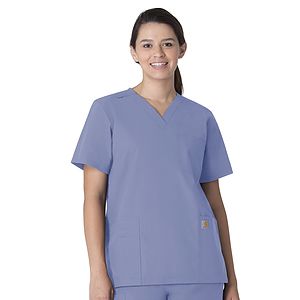 Carhartt Scrubs - Force Essentials - Unisex Seven-Pocket Modern Fit V-Neck Top