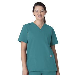 Carhartt Scrubs - Force Essentials - Unisex Seven-Pocket Modern Fit V-Neck Top