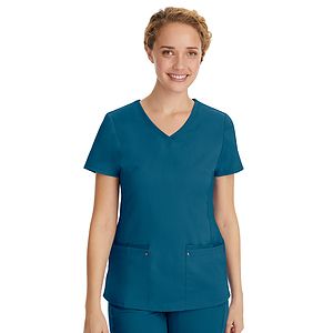 Healing Hands - Purple Label - Women's 2-Pocket Juliet Stylish V-Neck Top