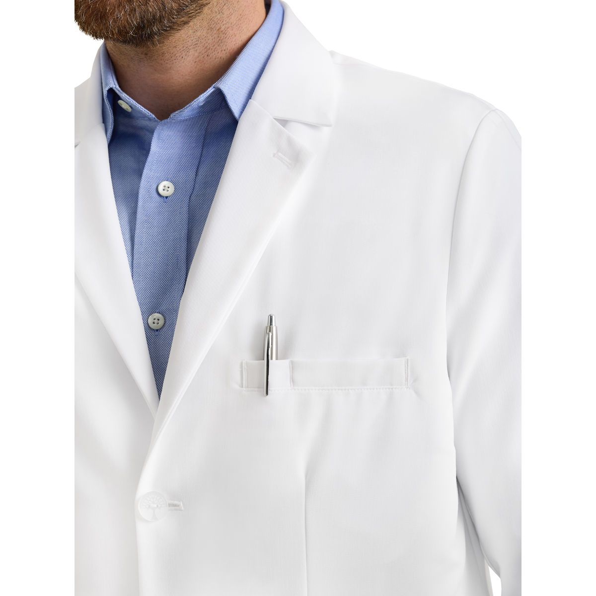 Healing Hands White Coat Lawrence Men's 37" Lab Coat HH401