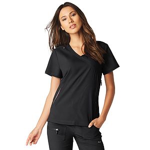 koi - Lite - Women's 3-Pocket Mock-Wrap Philosophy Top