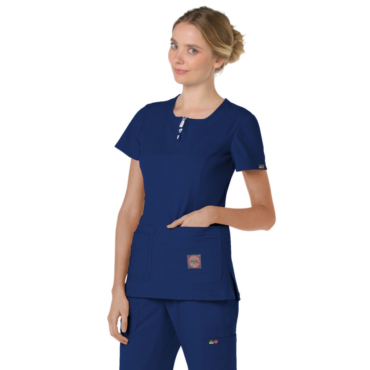 koi - Lite - Women's 4-Pocket Zipper Neck Serenity Top