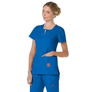 koi - Lite - Women's 4-Pocket Zipper Neck Serenity Top